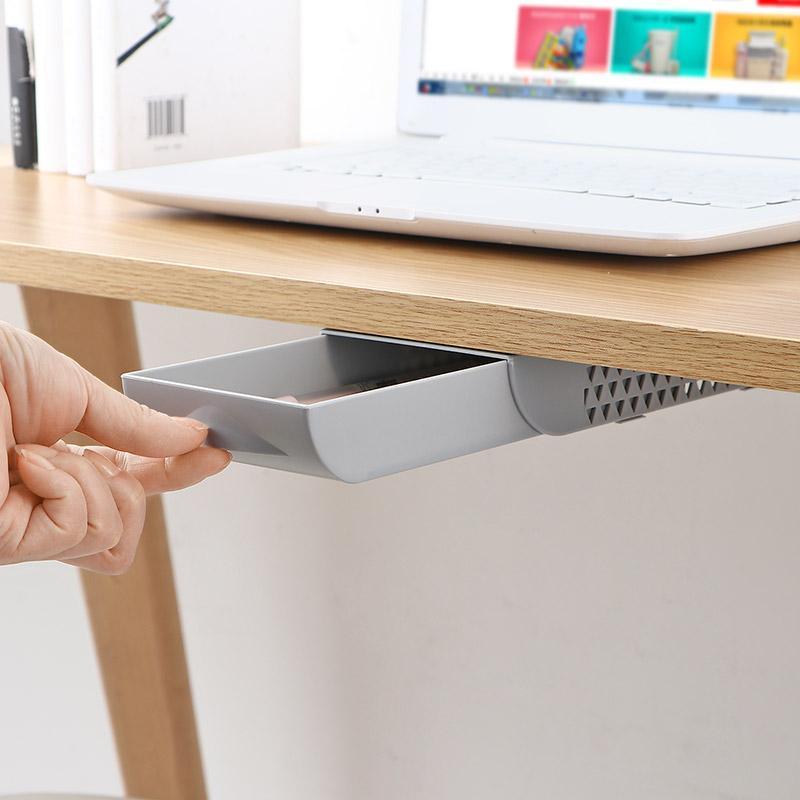Under-Desk Hidden Drawer Organizer