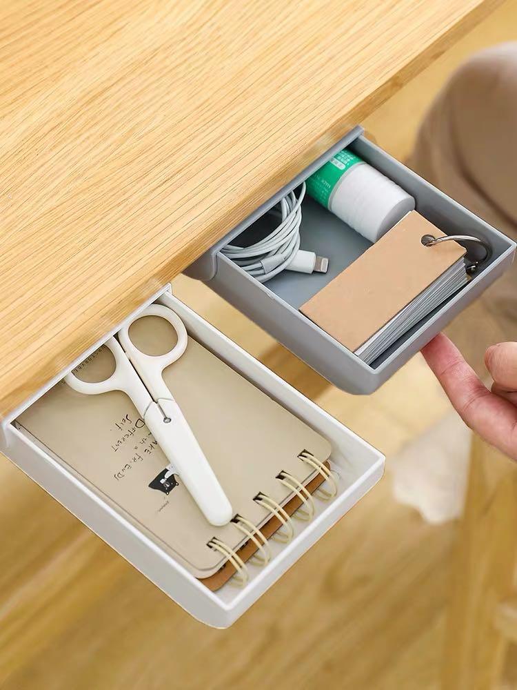 Under-Desk Hidden Drawer Organizer